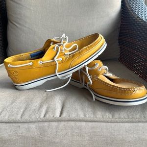 Rockport men’s yellow boat shoe